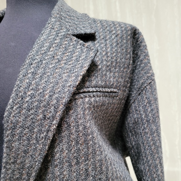 Vintage 100% Pure Virgin Wool 2 Waist-button Blazer Lrg - Picture 4 of 7